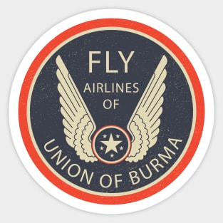 Fly Airlines of Union of Burma Sticker